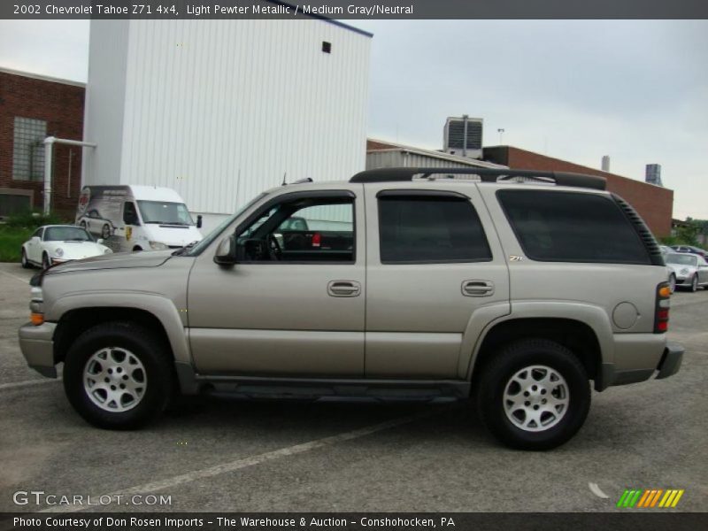 Light Pewter Metallic / Medium Gray/Neutral 2002 Chevrolet Tahoe Z71 4x4