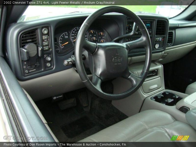 Light Pewter Metallic / Medium Gray/Neutral 2002 Chevrolet Tahoe Z71 4x4