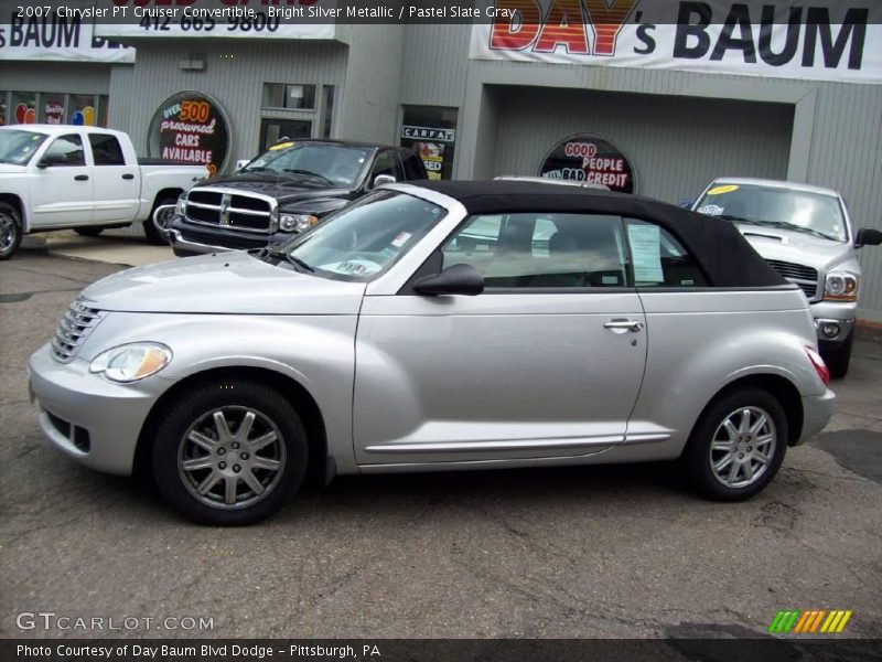 Bright Silver Metallic / Pastel Slate Gray 2007 Chrysler PT Cruiser Convertible