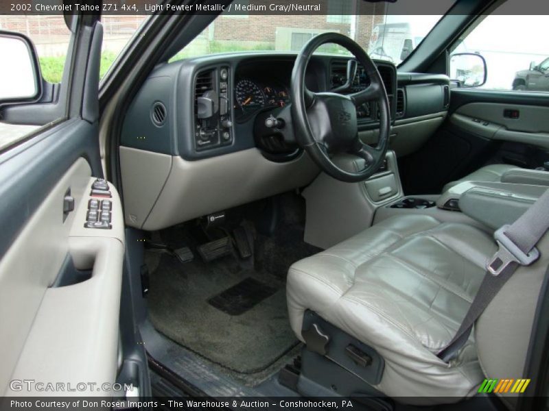 Light Pewter Metallic / Medium Gray/Neutral 2002 Chevrolet Tahoe Z71 4x4