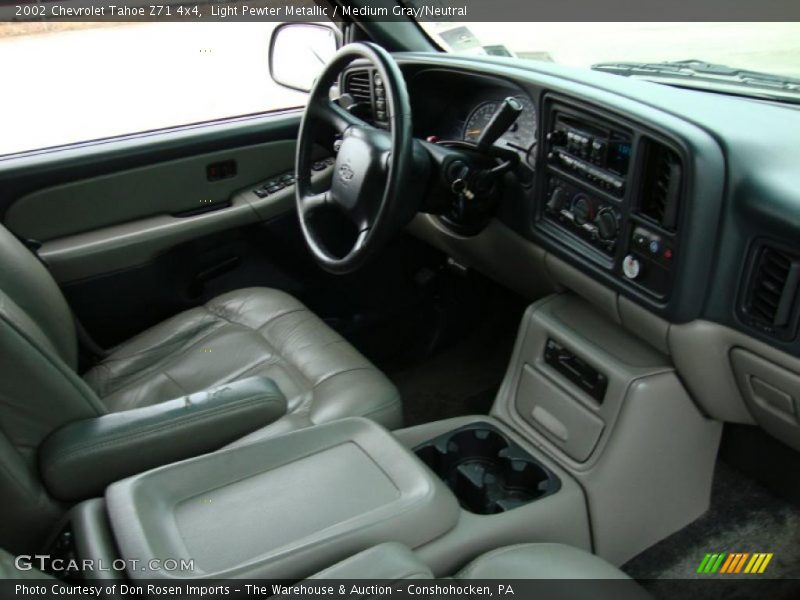 Light Pewter Metallic / Medium Gray/Neutral 2002 Chevrolet Tahoe Z71 4x4