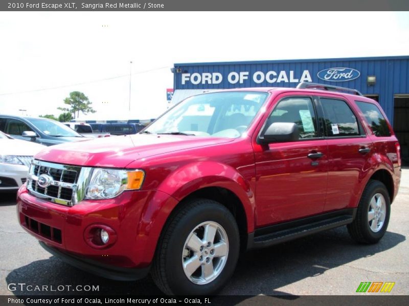 Sangria Red Metallic / Stone 2010 Ford Escape XLT