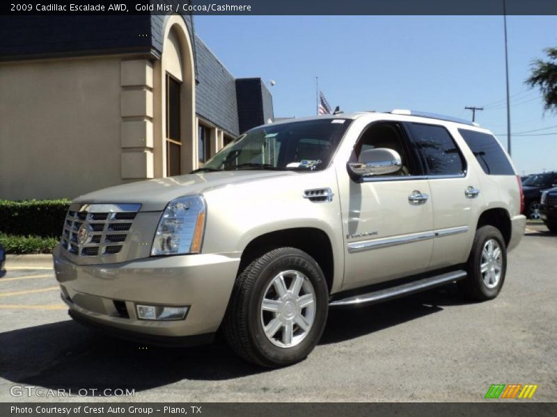 Gold Mist / Cocoa/Cashmere 2009 Cadillac Escalade AWD