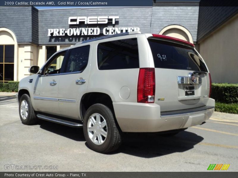 Gold Mist / Cocoa/Cashmere 2009 Cadillac Escalade AWD