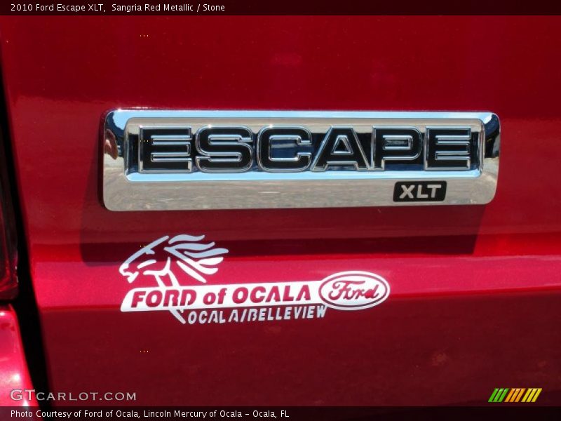 Sangria Red Metallic / Stone 2010 Ford Escape XLT