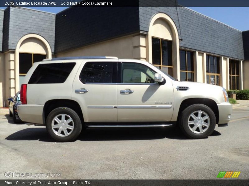 Gold Mist / Cocoa/Cashmere 2009 Cadillac Escalade AWD