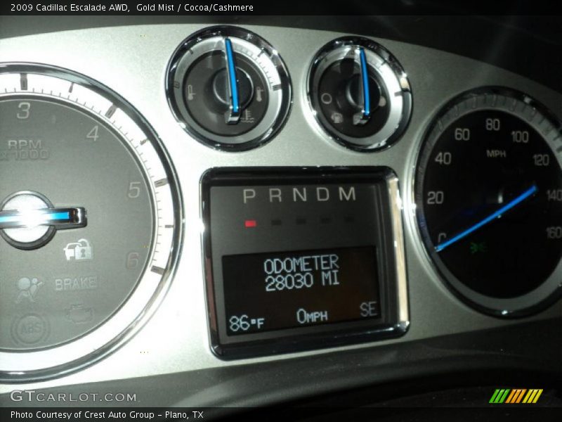 Gold Mist / Cocoa/Cashmere 2009 Cadillac Escalade AWD