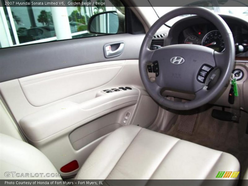 Golden Beige / Beige 2007 Hyundai Sonata Limited V6