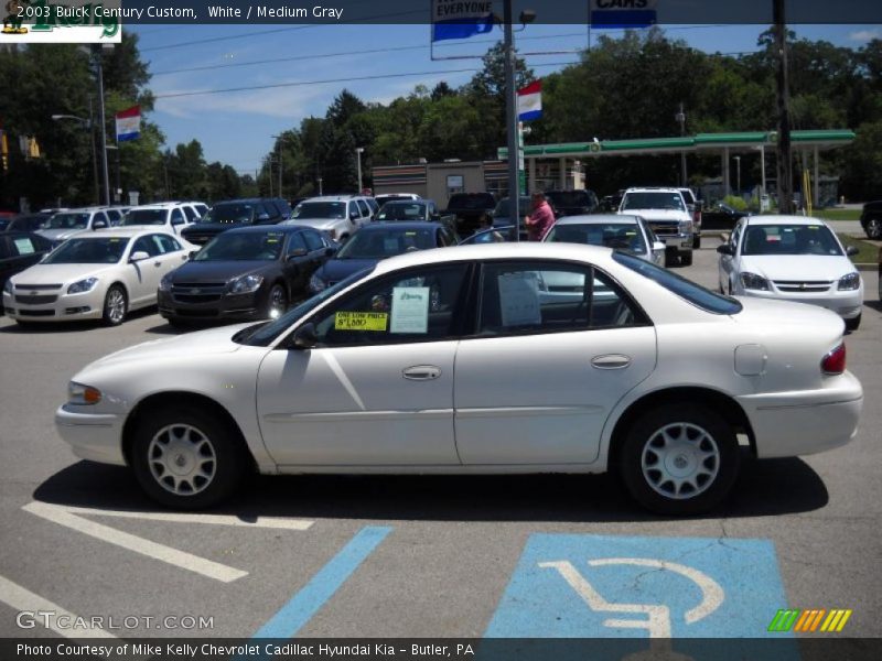 White / Medium Gray 2003 Buick Century Custom