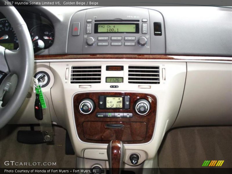 Golden Beige / Beige 2007 Hyundai Sonata Limited V6