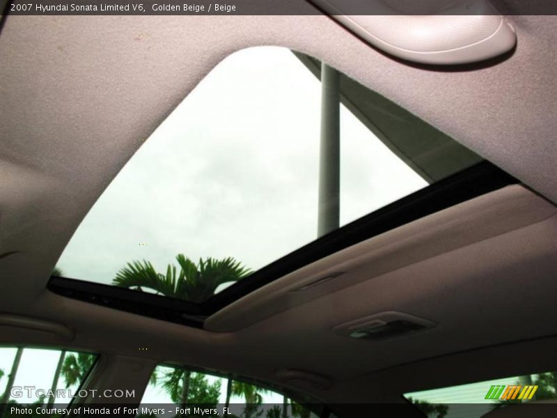 Golden Beige / Beige 2007 Hyundai Sonata Limited V6