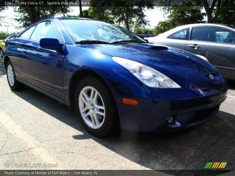 Spectra Blue Mica / Black 2001 Toyota Celica GT