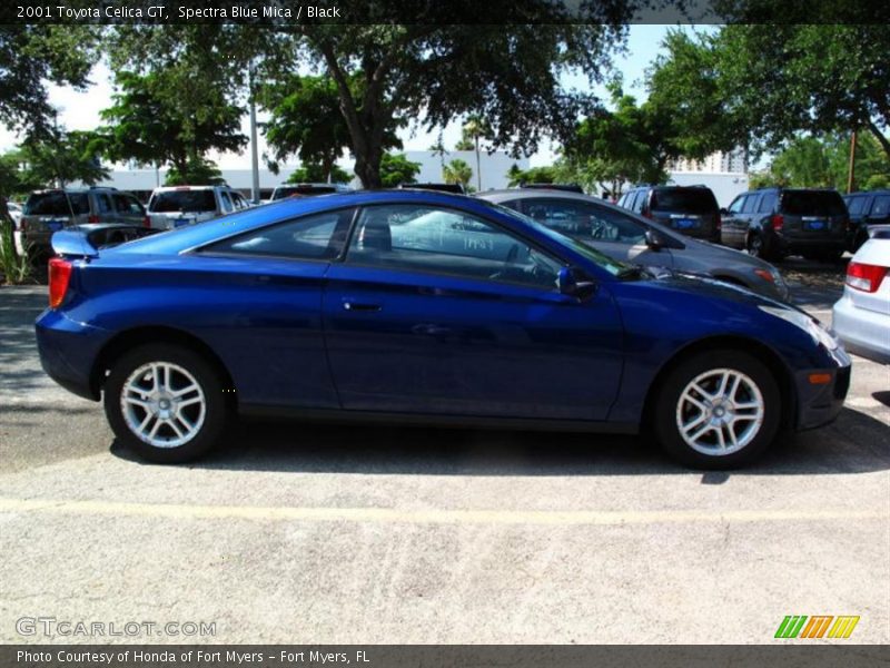 Spectra Blue Mica / Black 2001 Toyota Celica GT