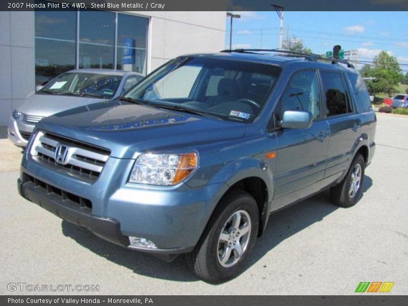 Steel Blue Metallic / Gray 2007 Honda Pilot EX 4WD