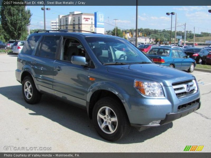 Steel Blue Metallic / Gray 2007 Honda Pilot EX 4WD