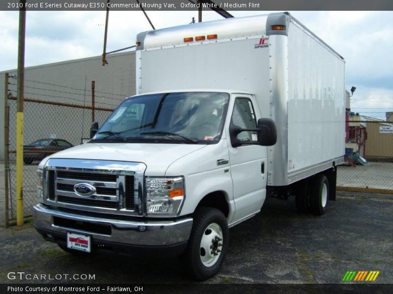 Oxford White / Medium Flint 2010 Ford E Series Cutaway E350 Commercial Moving Van