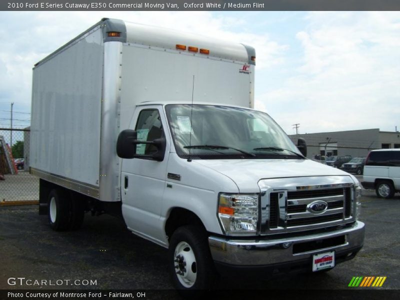 Oxford White / Medium Flint 2010 Ford E Series Cutaway E350 Commercial Moving Van