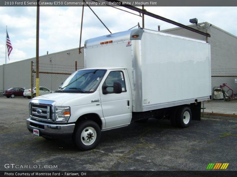 Oxford White / Medium Flint 2010 Ford E Series Cutaway E350 Commercial Moving Van