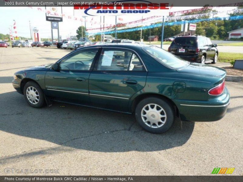 Jasper Green Metallic / Medium Gray 2001 Buick Century Custom