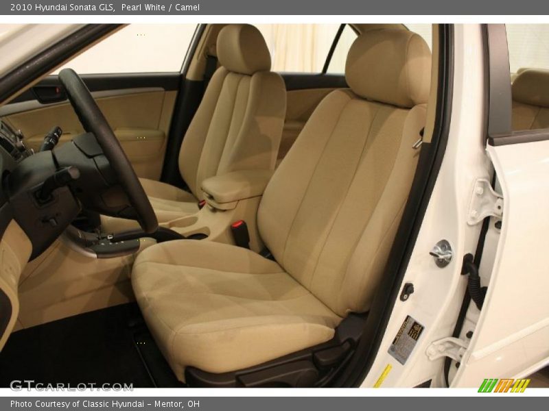 Pearl White / Camel 2010 Hyundai Sonata GLS