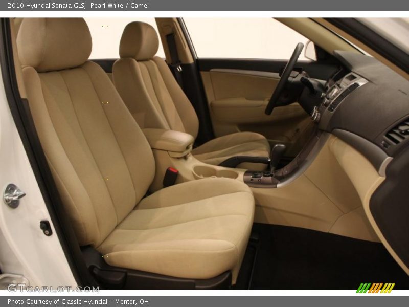 Pearl White / Camel 2010 Hyundai Sonata GLS