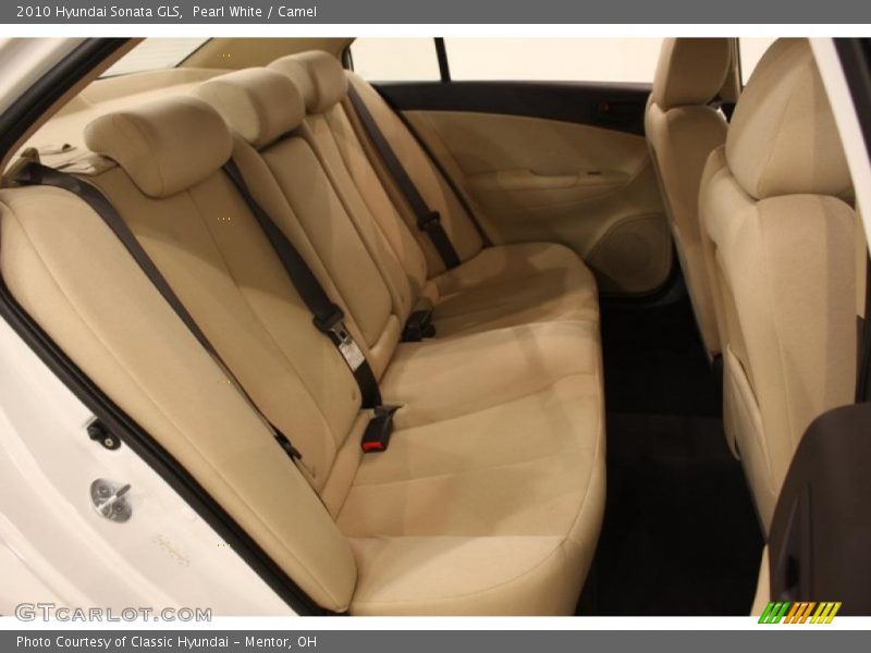 Pearl White / Camel 2010 Hyundai Sonata GLS