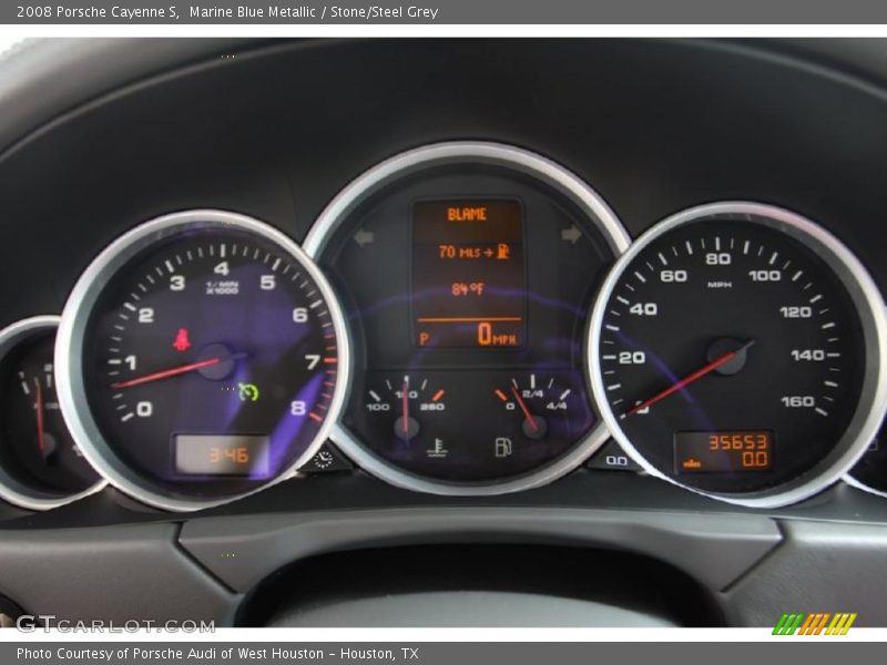 Marine Blue Metallic / Stone/Steel Grey 2008 Porsche Cayenne S
