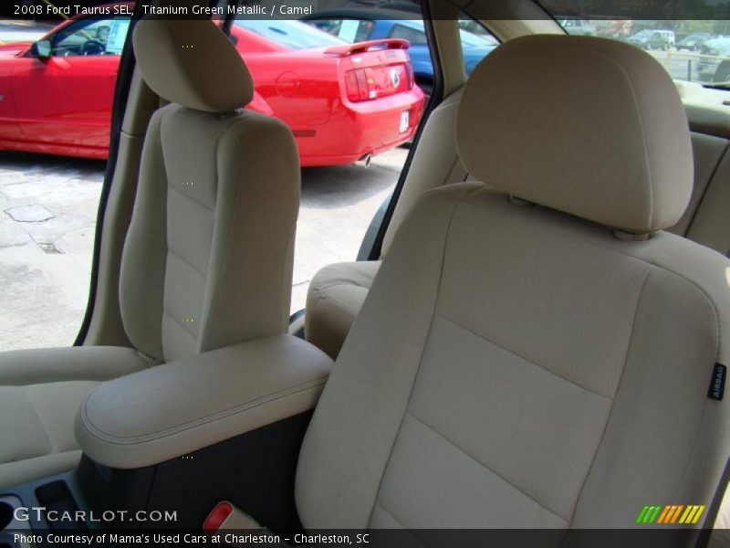Titanium Green Metallic / Camel 2008 Ford Taurus SEL