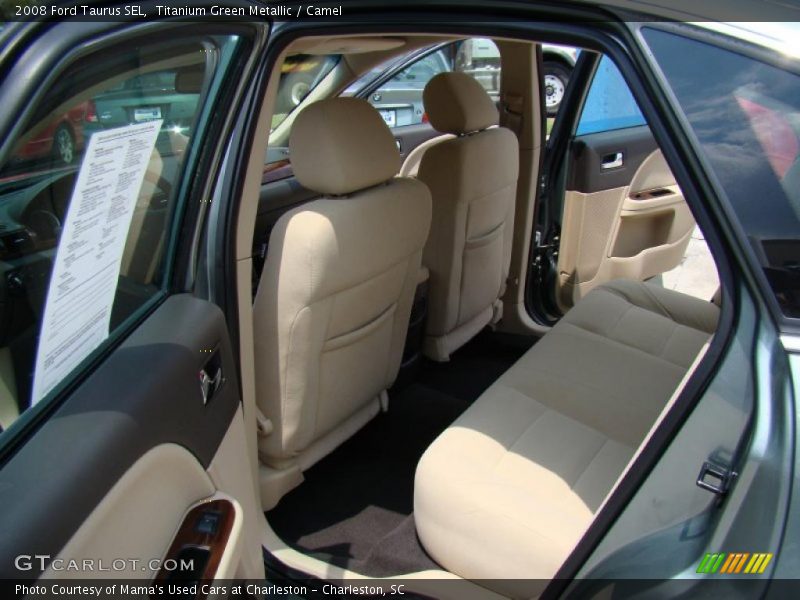 Titanium Green Metallic / Camel 2008 Ford Taurus SEL