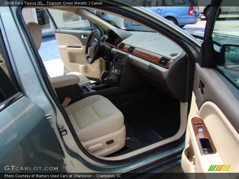 Titanium Green Metallic / Camel 2008 Ford Taurus SEL