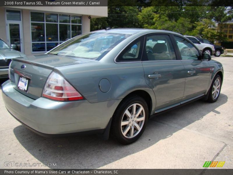 Titanium Green Metallic / Camel 2008 Ford Taurus SEL