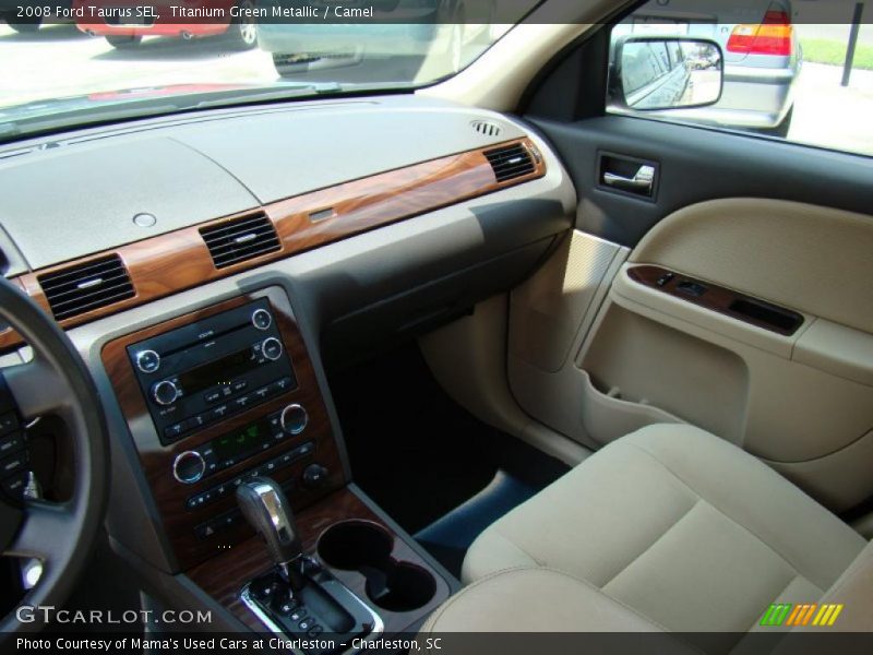 Titanium Green Metallic / Camel 2008 Ford Taurus SEL