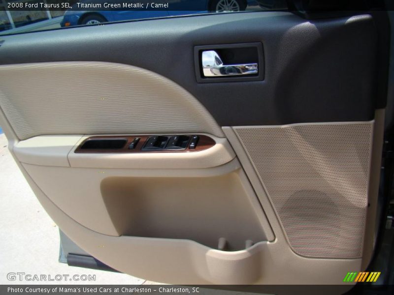 Titanium Green Metallic / Camel 2008 Ford Taurus SEL
