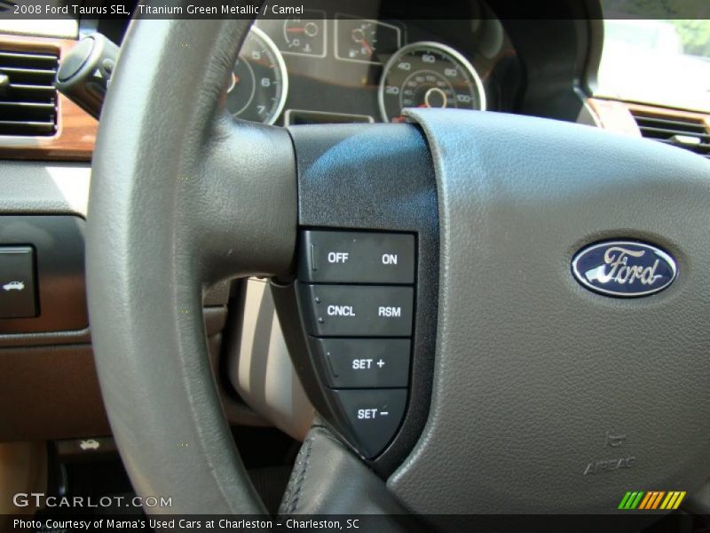 Titanium Green Metallic / Camel 2008 Ford Taurus SEL