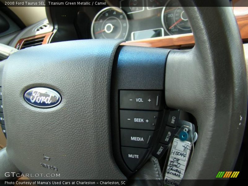Titanium Green Metallic / Camel 2008 Ford Taurus SEL