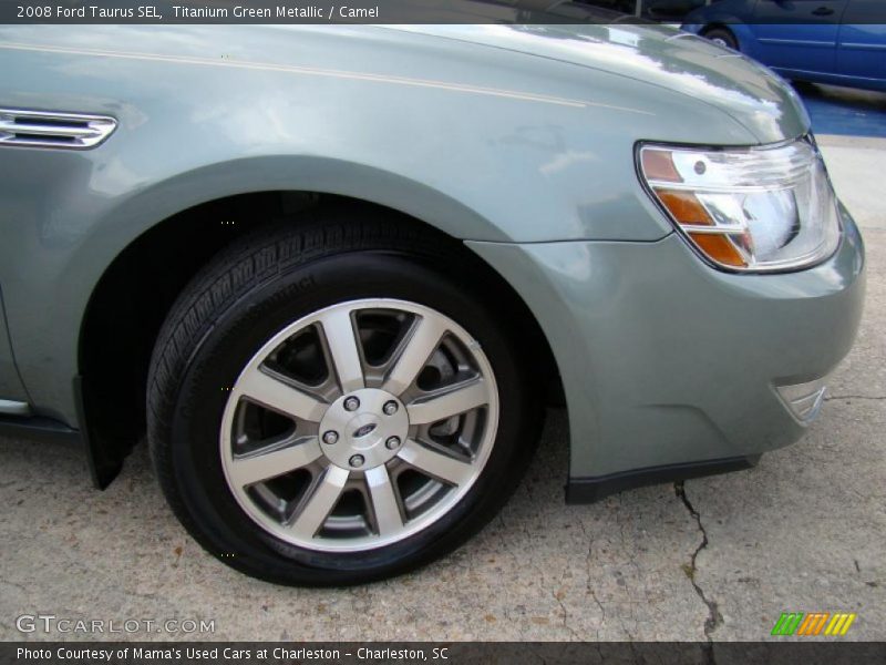 Titanium Green Metallic / Camel 2008 Ford Taurus SEL