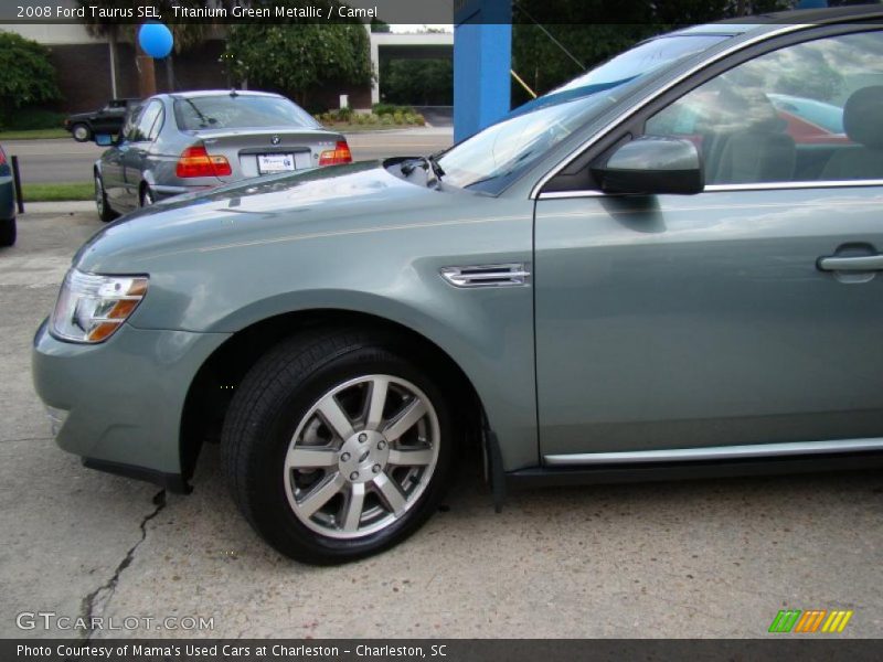 Titanium Green Metallic / Camel 2008 Ford Taurus SEL