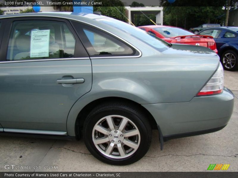 Titanium Green Metallic / Camel 2008 Ford Taurus SEL