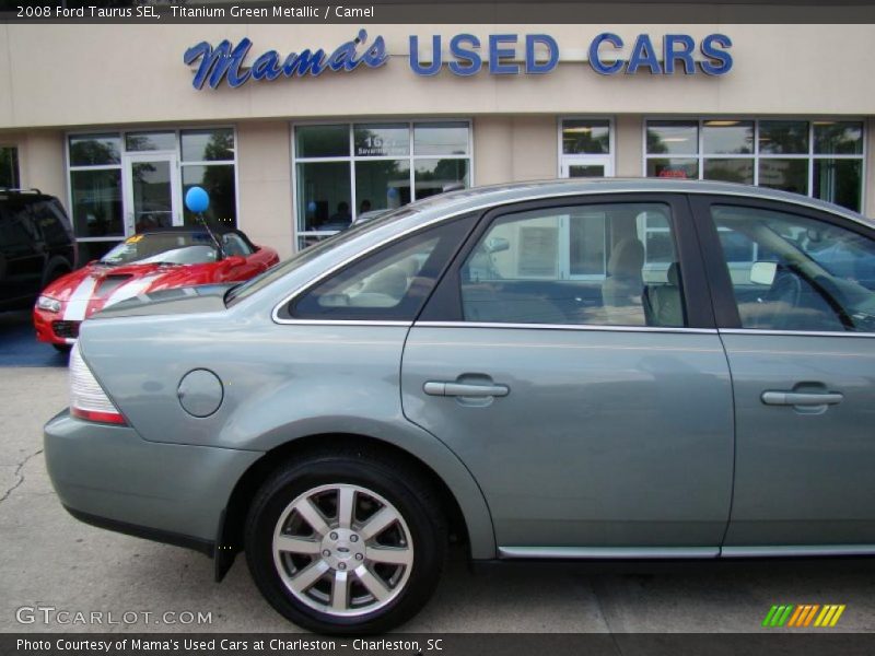 Titanium Green Metallic / Camel 2008 Ford Taurus SEL