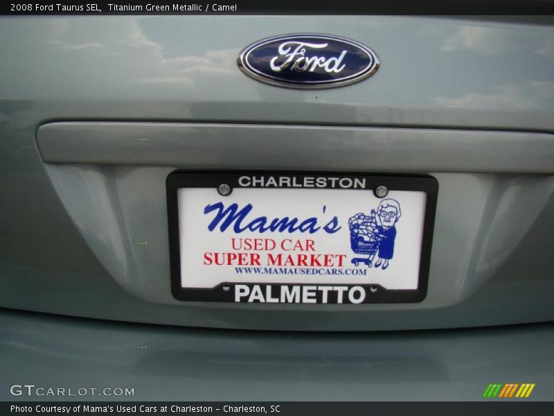 Titanium Green Metallic / Camel 2008 Ford Taurus SEL
