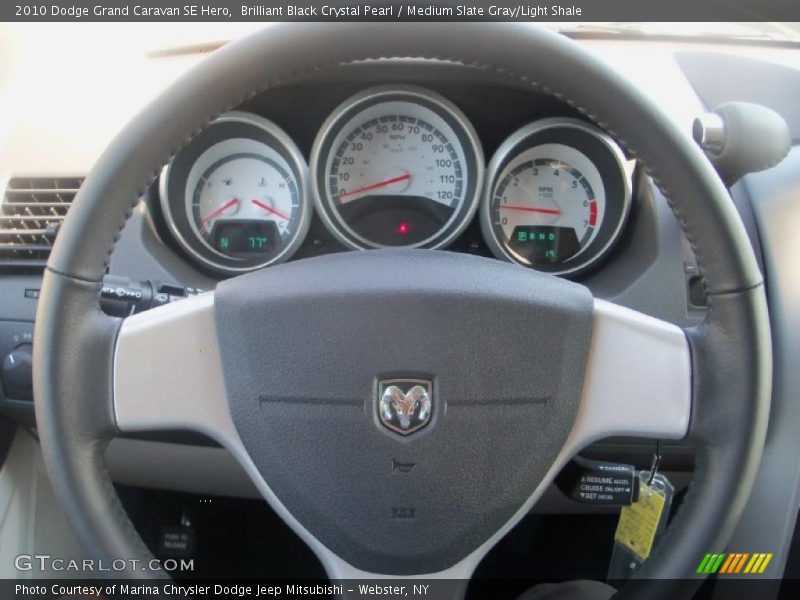 Brilliant Black Crystal Pearl / Medium Slate Gray/Light Shale 2010 Dodge Grand Caravan SE Hero