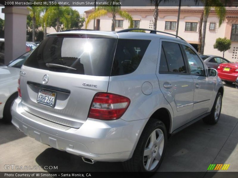 Iridium Silver Metallic / Black 2008 Mercedes-Benz ML 550 4Matic