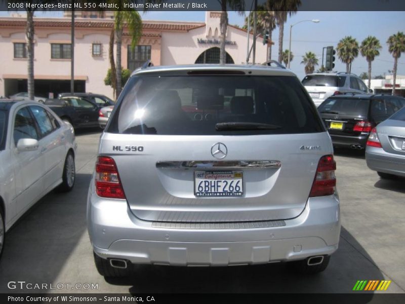 Iridium Silver Metallic / Black 2008 Mercedes-Benz ML 550 4Matic