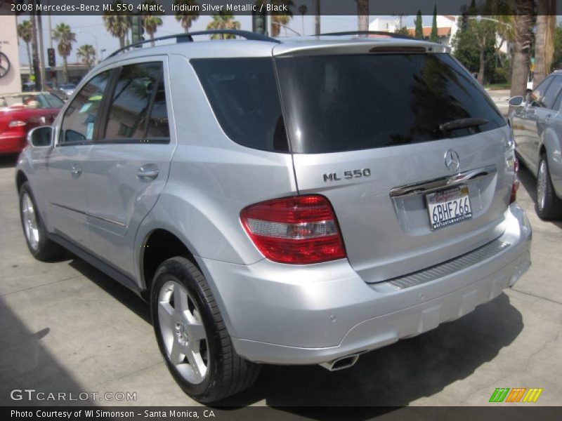 Iridium Silver Metallic / Black 2008 Mercedes-Benz ML 550 4Matic