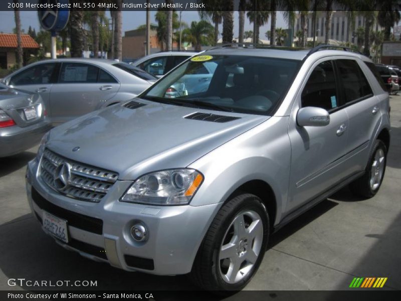 Iridium Silver Metallic / Black 2008 Mercedes-Benz ML 550 4Matic