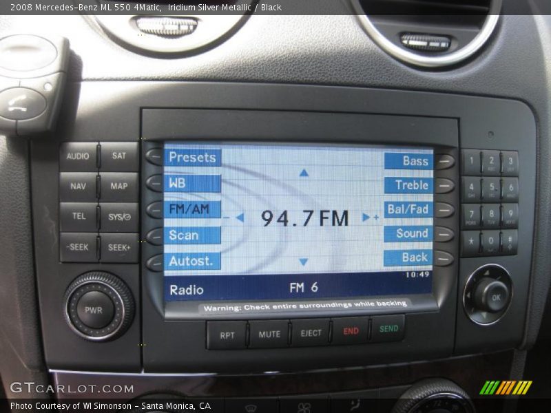 Iridium Silver Metallic / Black 2008 Mercedes-Benz ML 550 4Matic