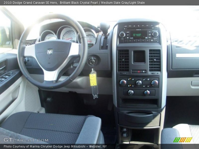 Brilliant Black Crystal Pearl / Medium Slate Gray/Light Shale 2010 Dodge Grand Caravan SE Hero