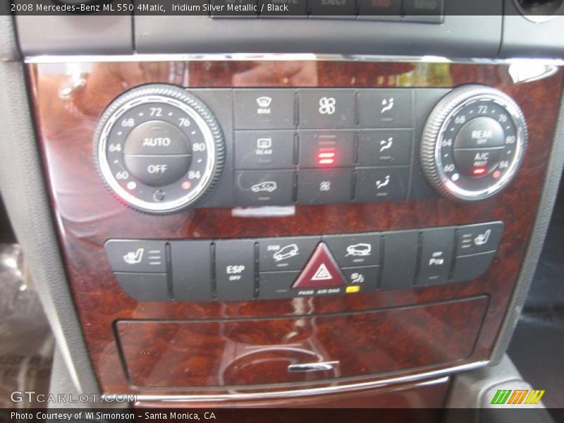 Iridium Silver Metallic / Black 2008 Mercedes-Benz ML 550 4Matic