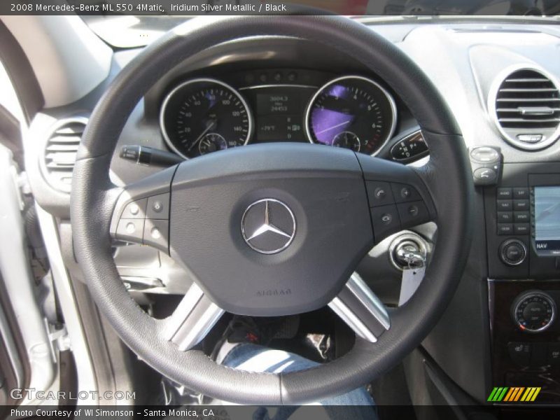 Iridium Silver Metallic / Black 2008 Mercedes-Benz ML 550 4Matic