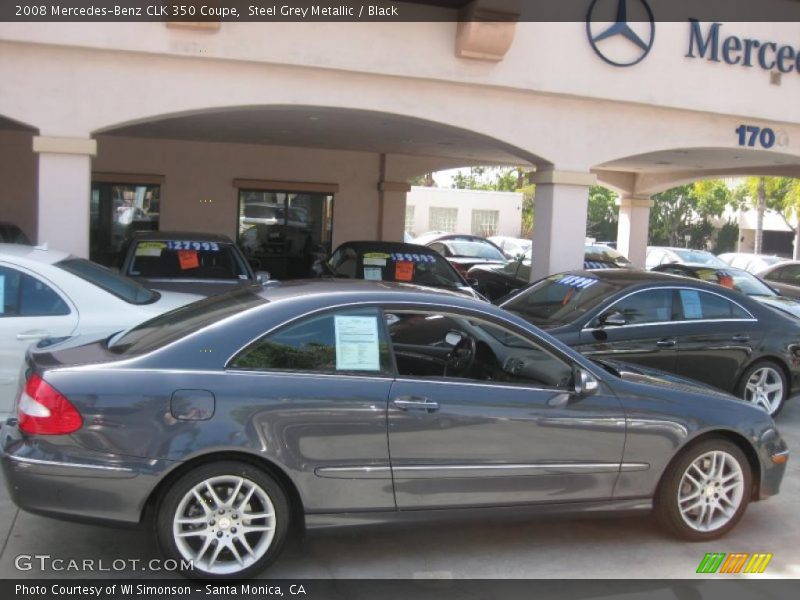 Steel Grey Metallic / Black 2008 Mercedes-Benz CLK 350 Coupe